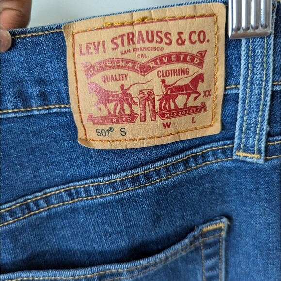 Levi's 501 S skinny vintage Y2K 90s button fly women's jeans size W29 X L30 - Picture 3 of 12